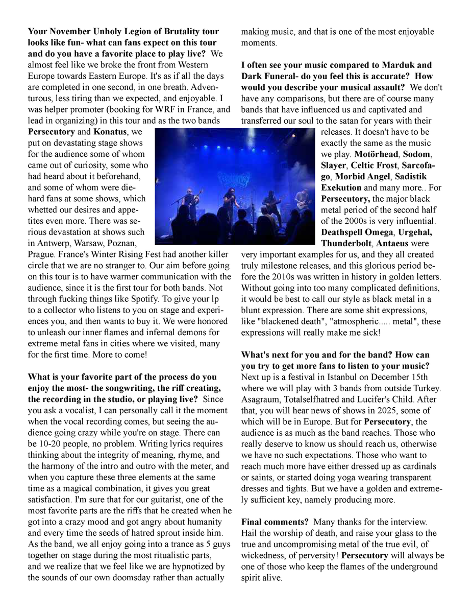 GodzOvWar's tweet photo. ๐ฅ Interview with Persecutory in the latest issue of Transcending the Mundane.
#interview #persecutory #blackmetal #deathmetal https://t.co/BiC8HNWeme