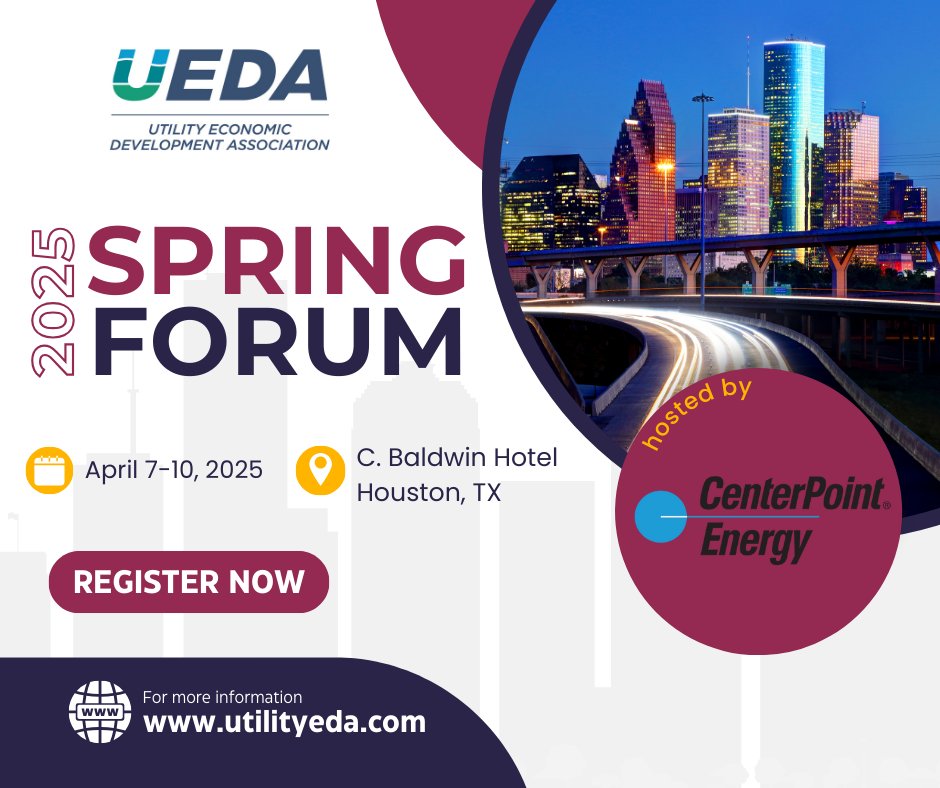 Limited space for the UEDA Spring Forum – April 8-10, 2025! Connect, collaborate, and explore strategies in utility-led economic development.

Register &amp; Sponsor: app.glueup.com/event/ueda-202…
#UEDASpringForum #EconomicDevelopment #Networking