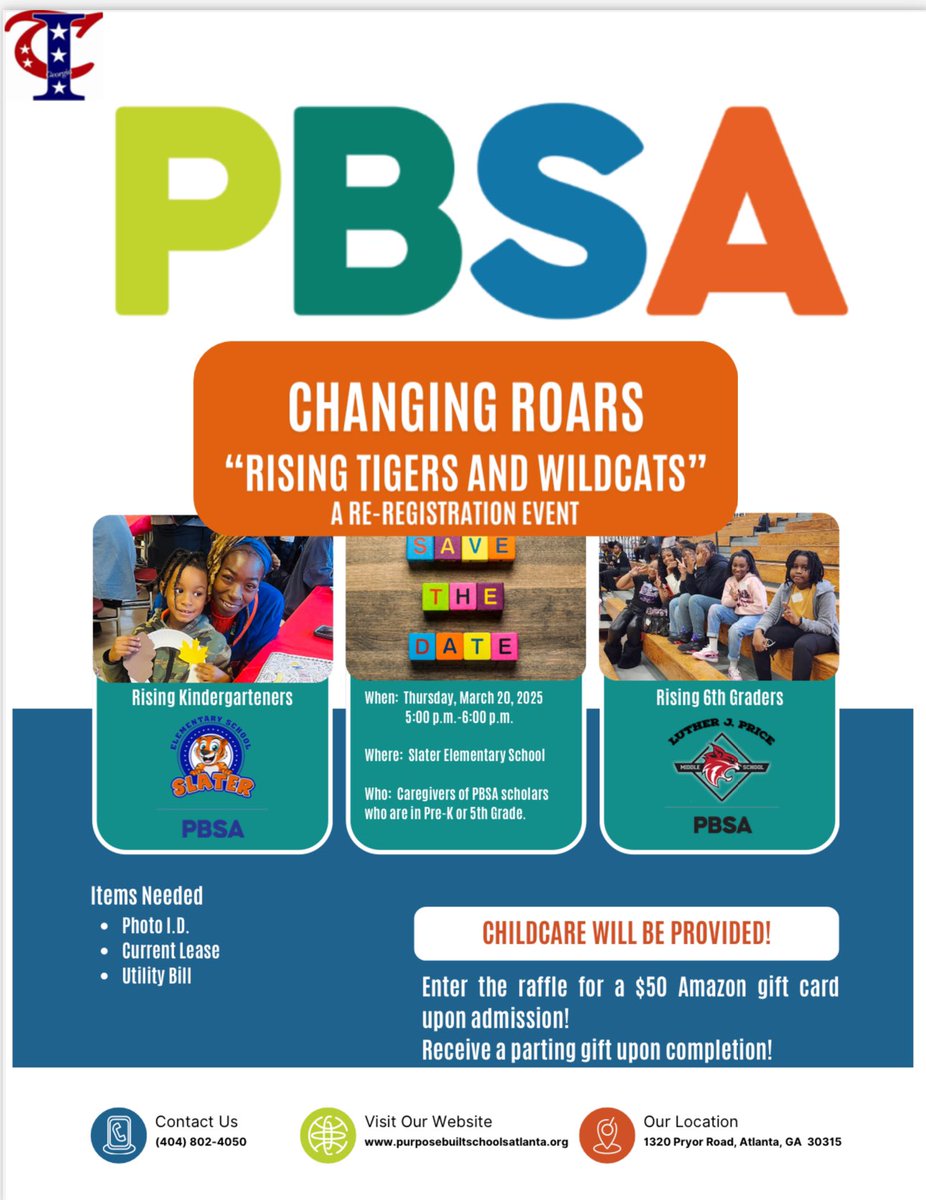 Dr. T. Saunders, Caregiver & Community Engagement (@sem_pbsa) on Twitter photo Attention Slater Parents! Do you have a rising kindergartner or 6th grader? If so, join us at 5PM today <a href="/SlaterPBSA/">T.H. Slater Elementary School</a> to get your scholar registered for next school year. Bring a photo I.D., current lease, & utility bill. See you there! <a href="/PBS_Atlanta/">Purpose Built Schools Atlanta</a> <a href="/ChashaWilliams/">Chasha Colbert-Williams</a> <a href="/NikkitaDW/">Dr. Nikkita Warfield</a> Attention Slater Parents! Do you have a rising kindergartner or 6th grader? If so, join us at 5PM today <a href="/SlaterPBSA/">T.H. Slater Elementary School</a> to get your scholar registered for next school year. Bring a photo I.D., current lease, & utility bill. See you there! <a href="/PBS_Atlanta/">Purpose Built Schools Atlanta</a> <a href="/ChashaWilliams/">Chasha Colbert-Williams</a> <a href="/NikkitaDW/">Dr. Nikkita Warfield</a>