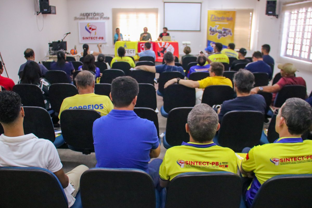 sintectpb's tweet photo. Empossada diretoria no Conselho Deliberativo do SINTECT-PB

No último dia 15, o SINTECT-PB realizou o Conselho Deliberativo com um debate sobre os desafios enfrentados pela categoria e a necessidade de fortalecer a organização dos trabalhadores diante das ameaças do capital. https://t.co/lYnvXcranE