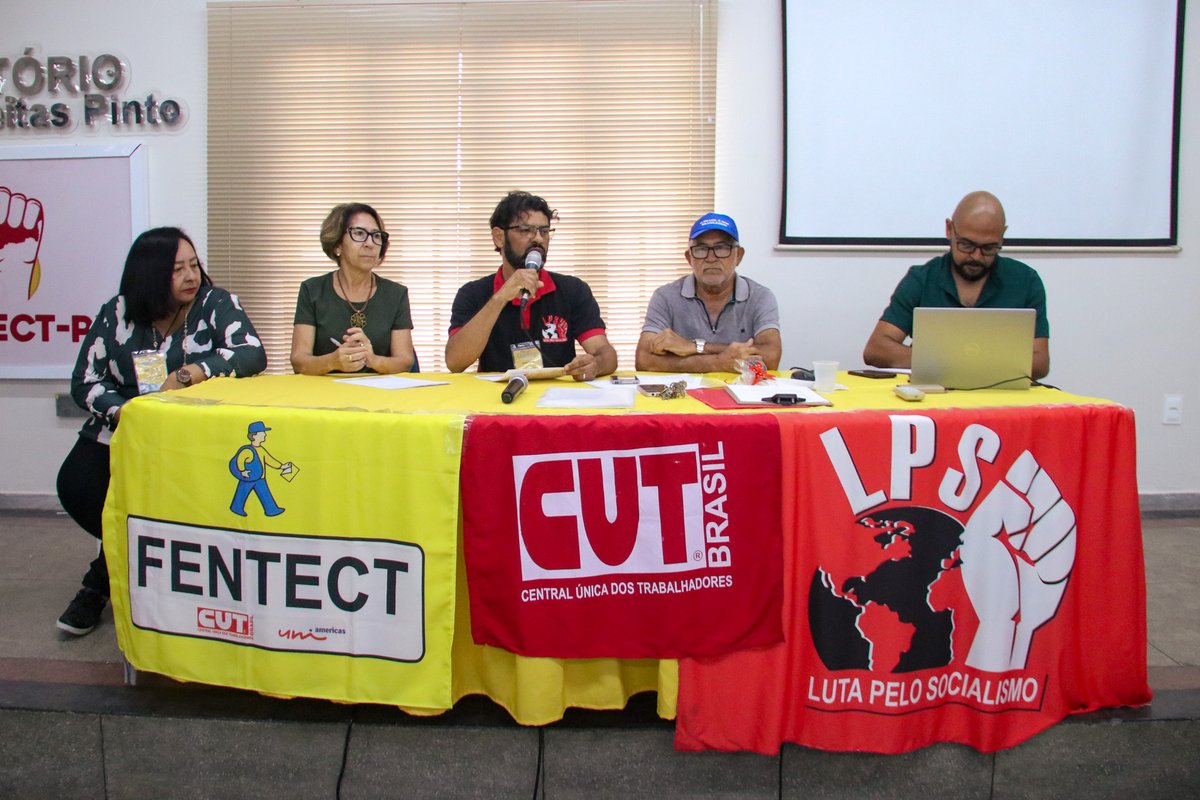 sintectpb's tweet photo. Empossada diretoria no Conselho Deliberativo do SINTECT-PB

No último dia 15, o SINTECT-PB realizou o Conselho Deliberativo com um debate sobre os desafios enfrentados pela categoria e a necessidade de fortalecer a organização dos trabalhadores diante das ameaças do capital. https://t.co/lYnvXcranE