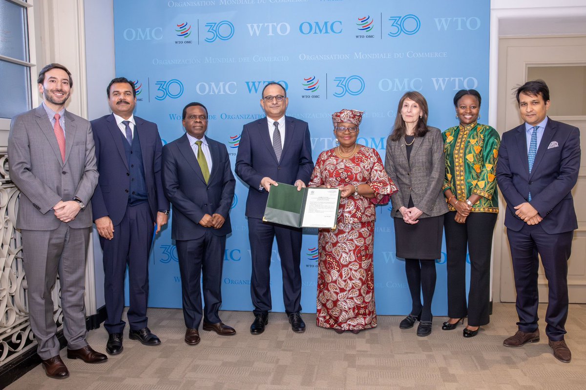 Celebrating our 94th ratification of the Fisheries Subsidies Agreement by Pakistan! Many thanks to the Government of Pakistan and H.E Amb  <a href="/alishussain_/">Ali Sarfraz Hussain</a> . This is so great coming from South Asia! Just 17 more to go to reach our objective!