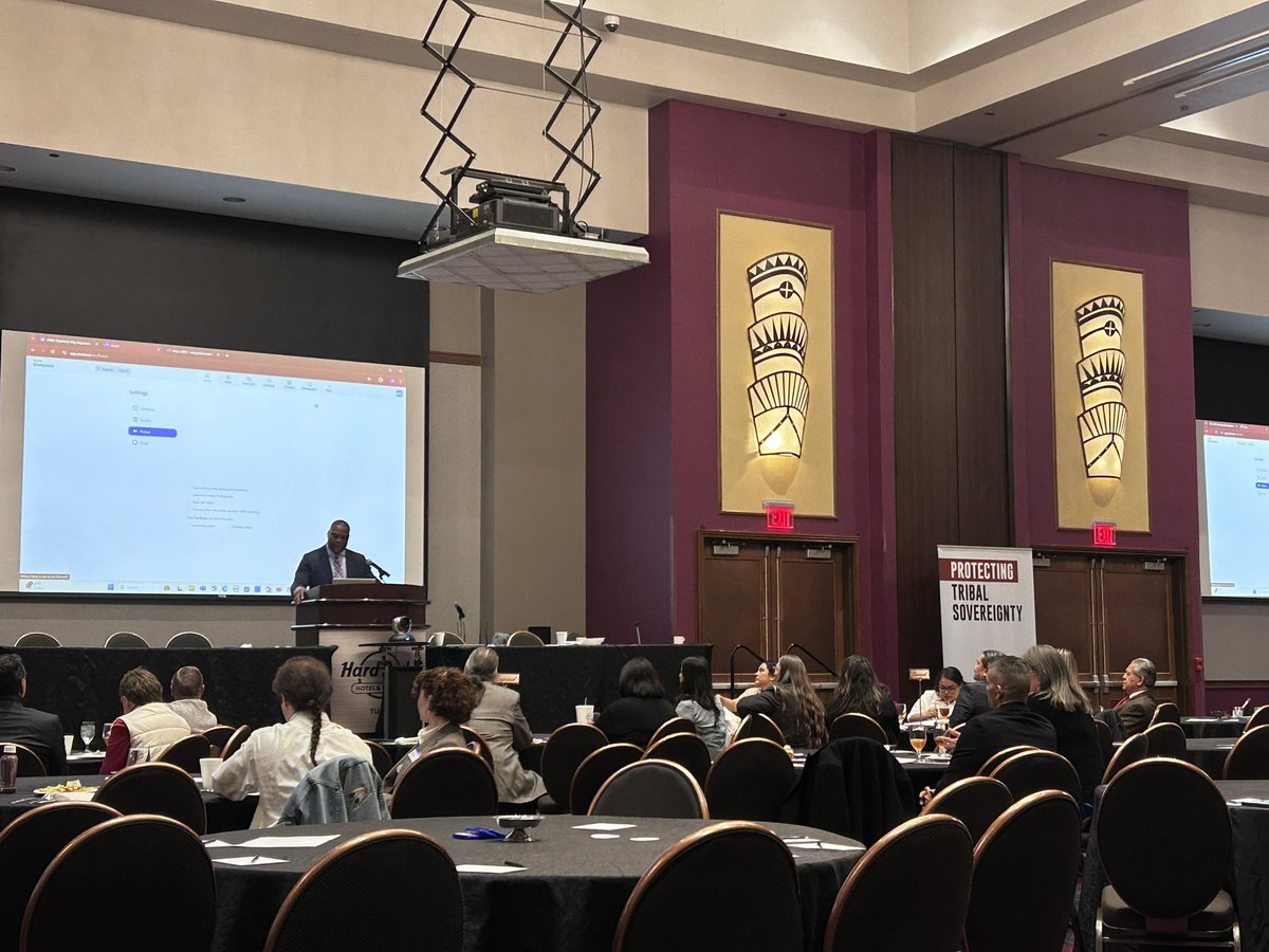 Thank you <a href="/monroefortulsa/">Mayor Monroe Nichols</a> with the <a href="/cityoftulsagov/">City of Tulsa</a> for the keynote! We appreciate your friendship and your allyship with our Tribal Nations and Native communities!  Mvto!