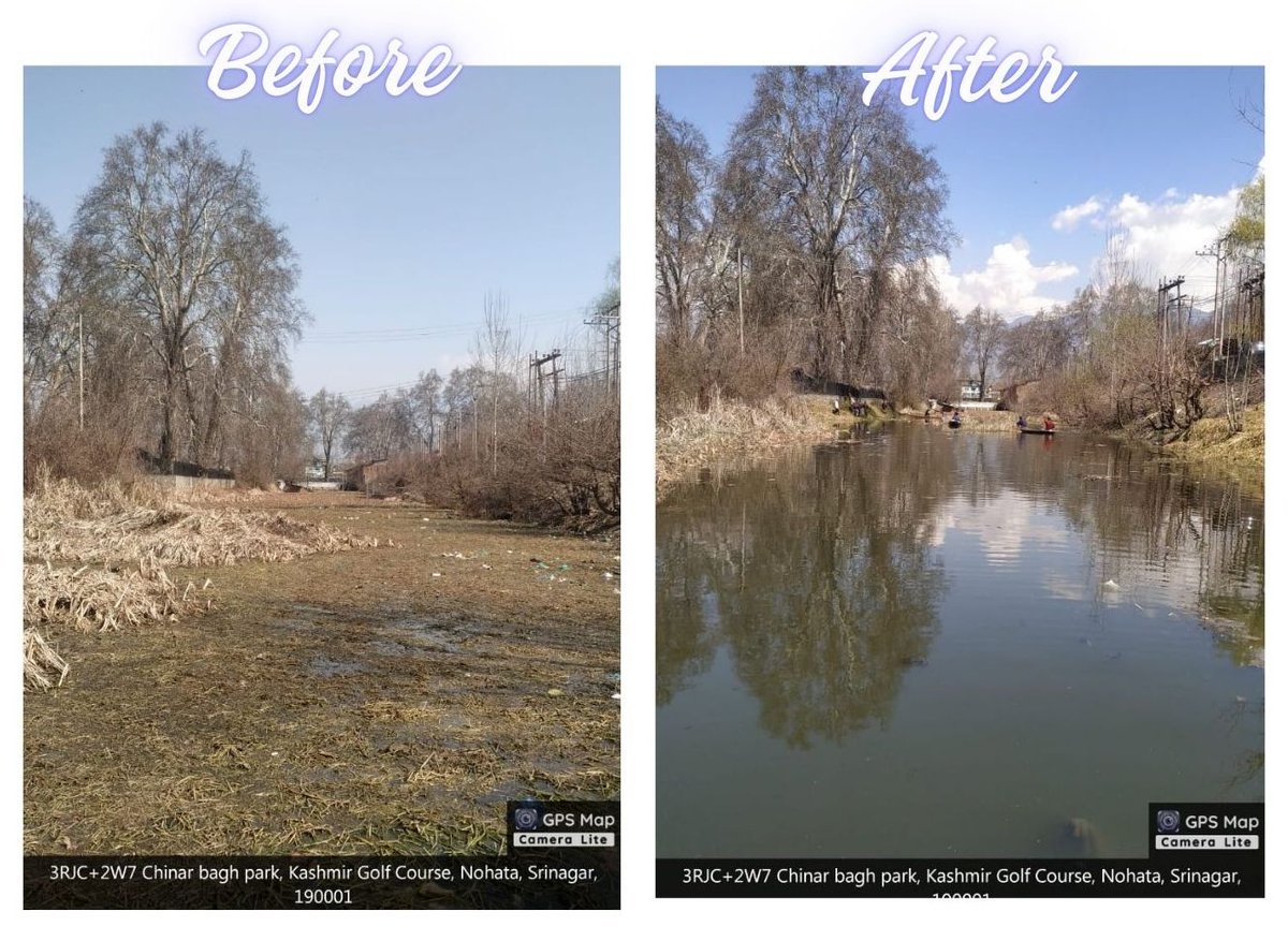 J&K LCMA (@jklcma) on Twitter photo Protecting our waterways! An important water channel in Chinar Bagh, Tchuntikhul retrieved.
Clearer water, healthier ecosystem
from weed choked to flowing freely
<a href="/diprjk/">Information & PR, J&K</a>
<a href="/JKHUDD1/">J&K Housing & Urban Development Department</a>
<a href="/mssd1978/">Shahid Saleem</a> Protecting our waterways! An important water channel in Chinar Bagh, Tchuntikhul retrieved.
Clearer water, healthier ecosystem
from weed choked to flowing freely
<a href="/diprjk/">Information & PR, J&K</a>
<a href="/JKHUDD1/">J&K Housing & Urban Development Department</a>
<a href="/mssd1978/">Shahid Saleem</a>