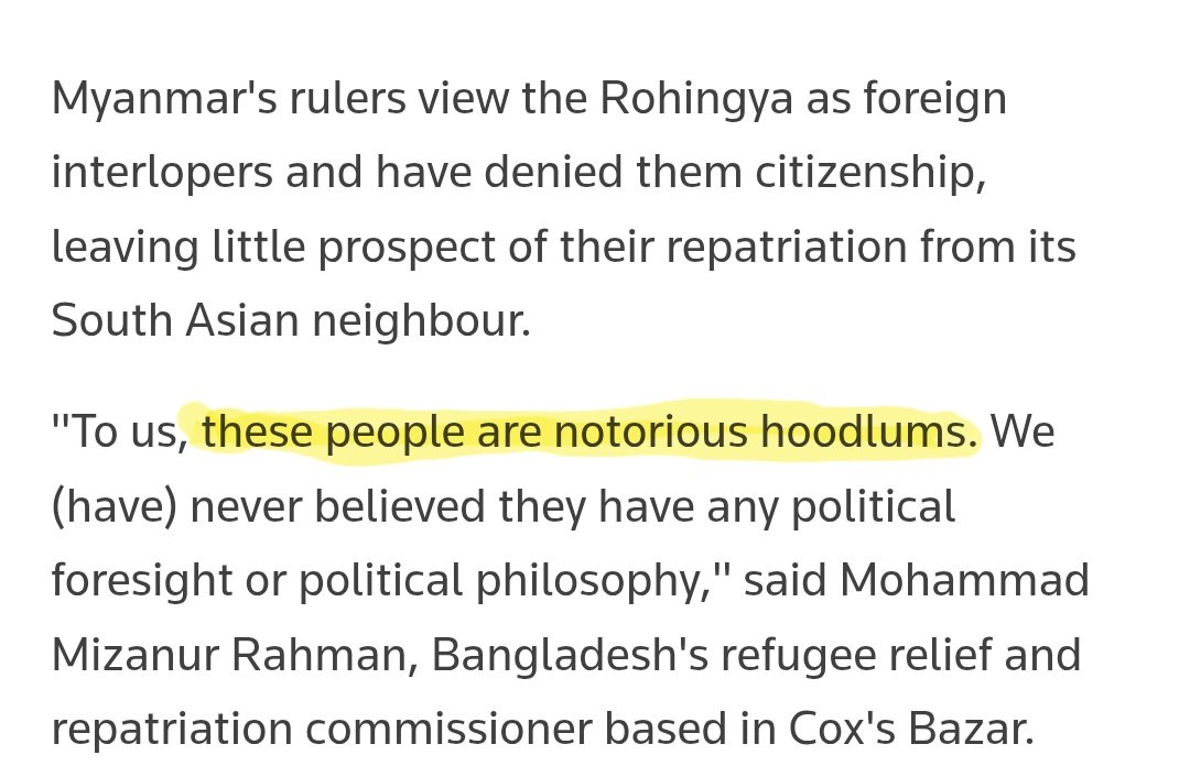SahatZia_Hero's tweet photo. No surprise, it’s written by #Indian journalists on @Reuters . They are taking advantage of the arrest of ARSA and trying to label us the whole #Rohingya community as militants simply because we are #Muslims. Indian media and their govt are smart and know how and when to use their propaganda tools. 

Unfortunately, many, including some so-called researchers from our Rohingya community, are harming our own community for their personal interests.

#RohingyaCrisis