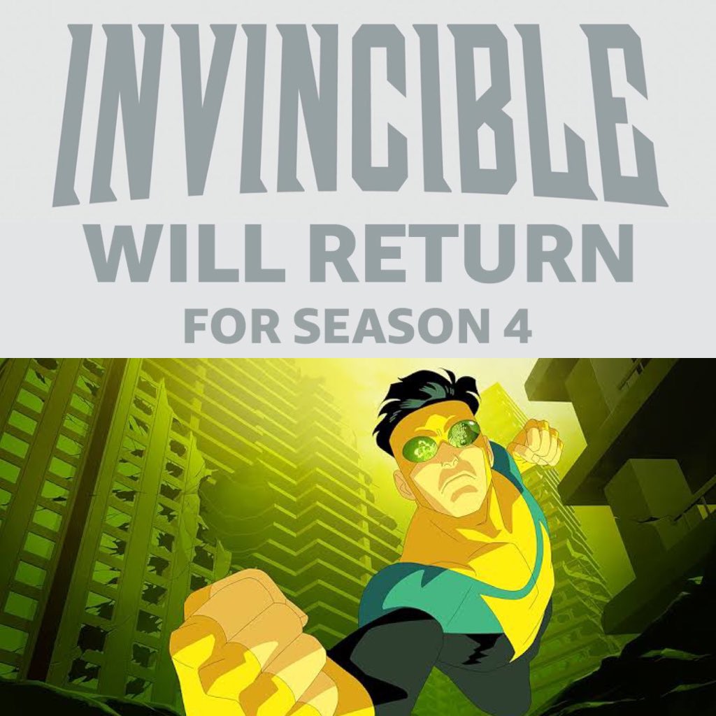 TheTopComics's tweet image. Se anuncia oficialmente que la cuarta temporada de #Invincible llegará en algún punto de 2026.