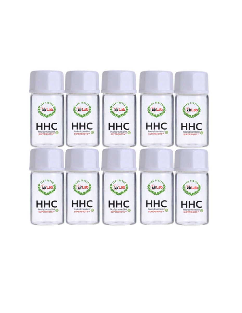 NEW in Ireland 🇮🇪 
#EIRLAB #SUPERSHOTS™ are a very convenient and discreet way to carry and store your HHC. Ideal for traveling, festivals or sharing with friends!

✅ Contains 10 individual mini glass vials with each vial containing 100mg of HHC.

🇮🇪 uHemp.ie