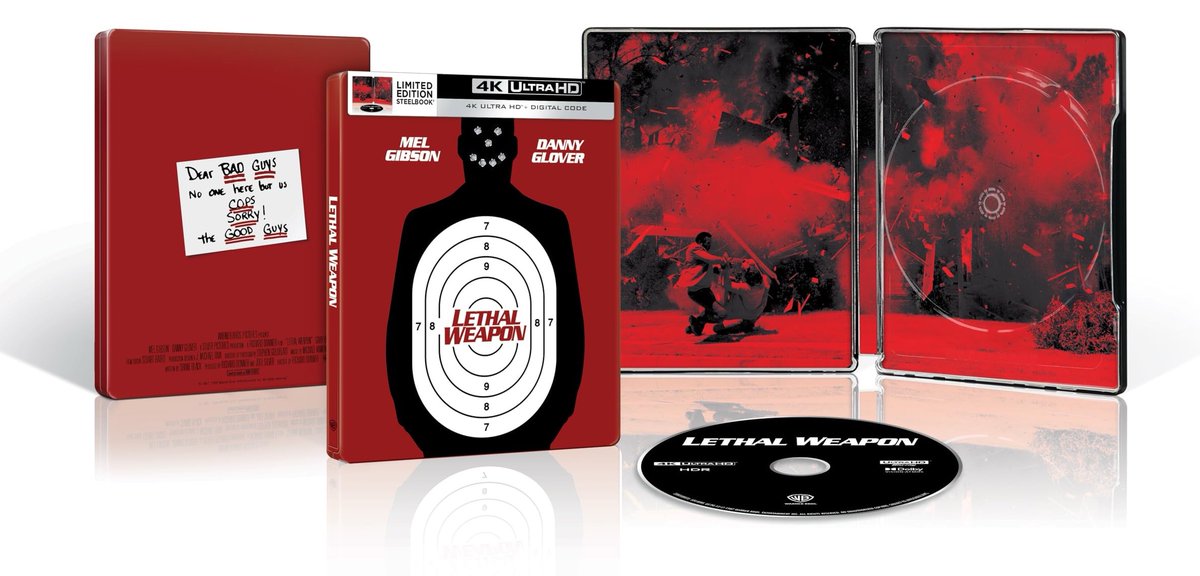 disc_connected's tweet image. ***ANNOUNCEMENT***

Coming on April 29th on #4K #Steelbook in the US from @warnerbros: #LethalWeapon (1987)!

Following the death of his wife, Los Angeles police detective Martin Riggs (Mel Gibson) becomes reckless and suicidal. When he is reassigned and partnered with Roger