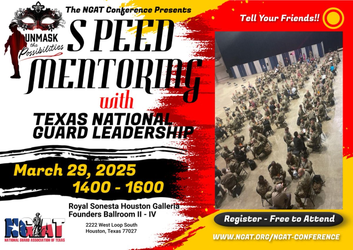 HOUSTON AREA COMPANY GRADE OFFICERS AND JUNIOR ENLISTED PERSONNEL. We all can use some guidance from time to time.  Don't miss this free event at the Royal Sonesta Galleria in Houston, TX.  Be sure to bring a friend. buff.ly/1VmDKlo