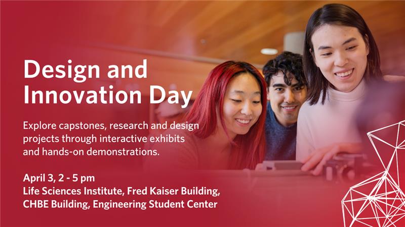 #UBCEngineering students will showcase their innovative solutions at Design and Innovation Day on April 3. 

Don’t miss your chance to see these year-long capstone projects and prototypes in action.

Learn more: bit.ly/4iBUiRf