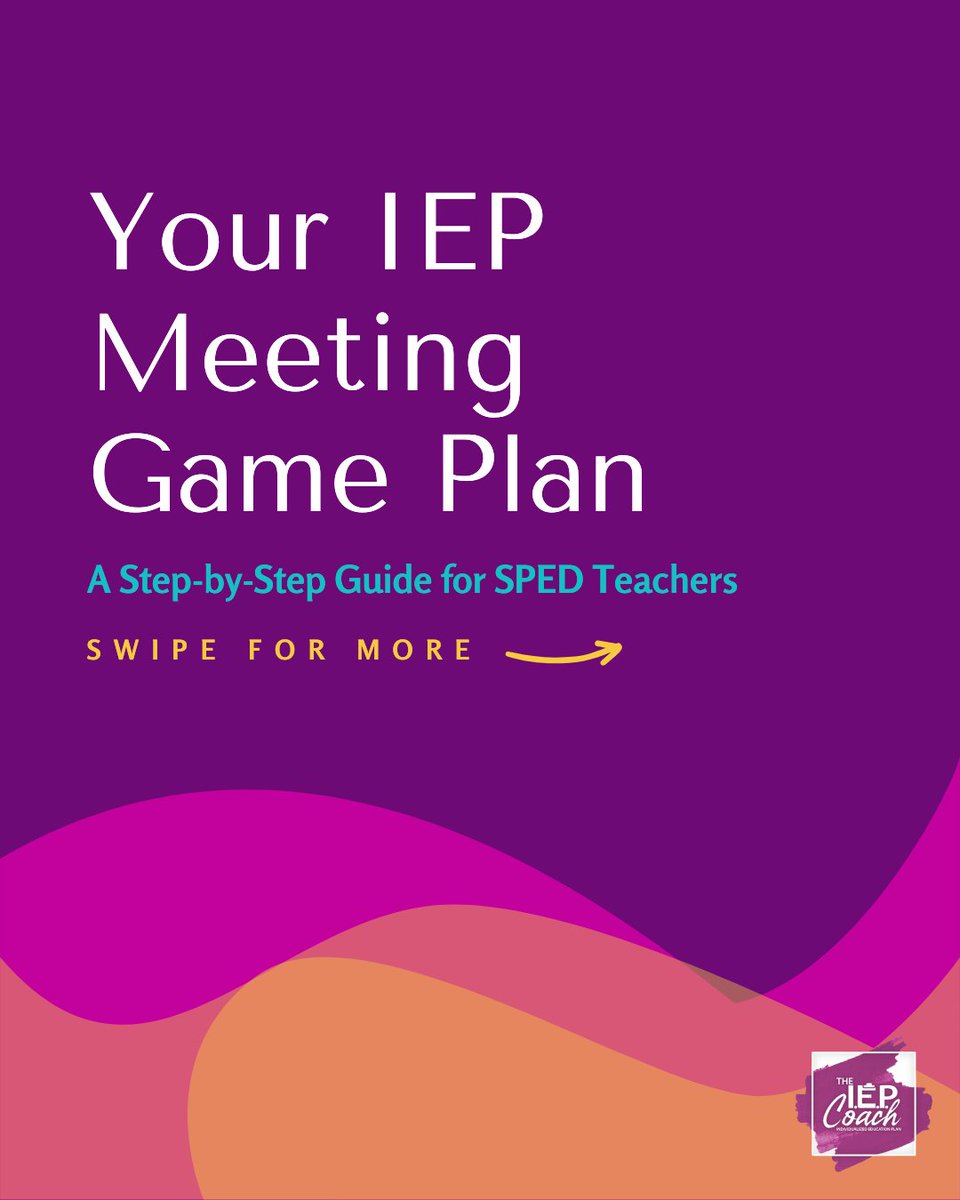 TheIEPCoachLLC's tweet photo. New SPED teachers—IEP meetings don’t have to be stressful when you’re prepared. ✅

🔹 Know your data
🔹 Collaborate w/ Gen Ed &amp; service providers
🔹 Anticipate parent concerns
🔹 Keep it student-focused

What’s an IEP meeting tip you wish you knew sooner? ⬇️ https://t.co/H7BRPBkZMz