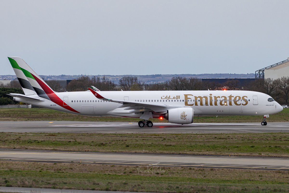 Aviation Toulouse (@frenchpainter) on Twitter photo The 4th Emirates Airbus A350 (A6-EXC) just leave #Toulouse for #Dubai, follow the delivery flight with <a href="/flightradar24/">Flightradar24</a> -> flightradar24.com/UAE7350 The 4th Emirates Airbus A350 (A6-EXC) just leave #Toulouse for #Dubai, follow the delivery flight with <a href="/flightradar24/">Flightradar24</a> -> flightradar24.com/UAE7350