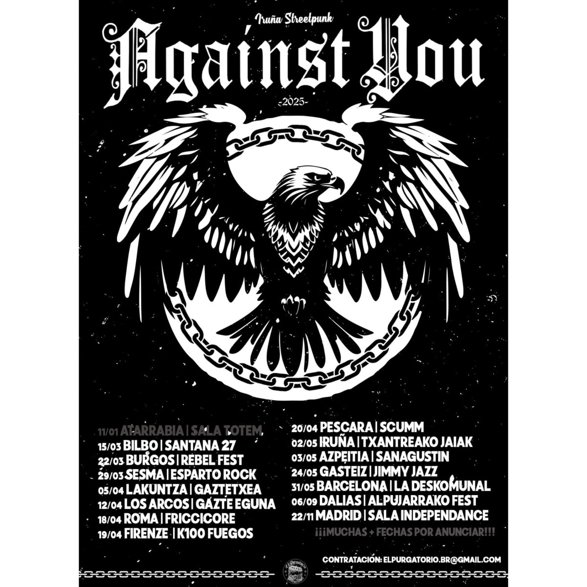 🔥TU UNICA LEY TOUR🔥

Entradas en linktr.ee/againstyoupunk