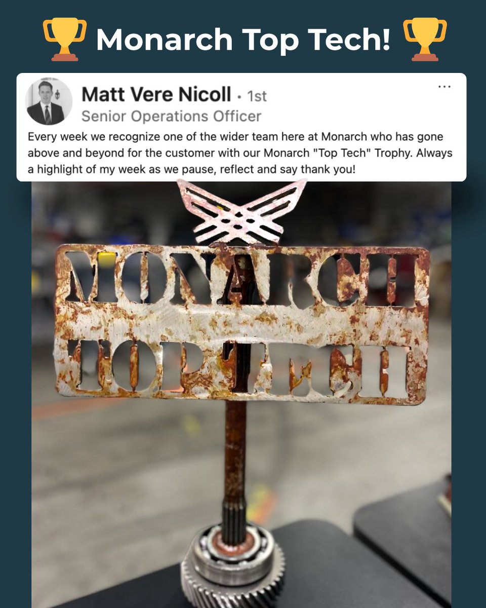 MonarchTractor's tweet image. We’d like to recognize Matt Nicoll, VP, Service Operations at @MonarchTractor, who started a wonderful initiative to recognize the contributions of cross-functional team members through a weekly award. Thank you Matt for your leadership! #monarchtractor #electrictractor