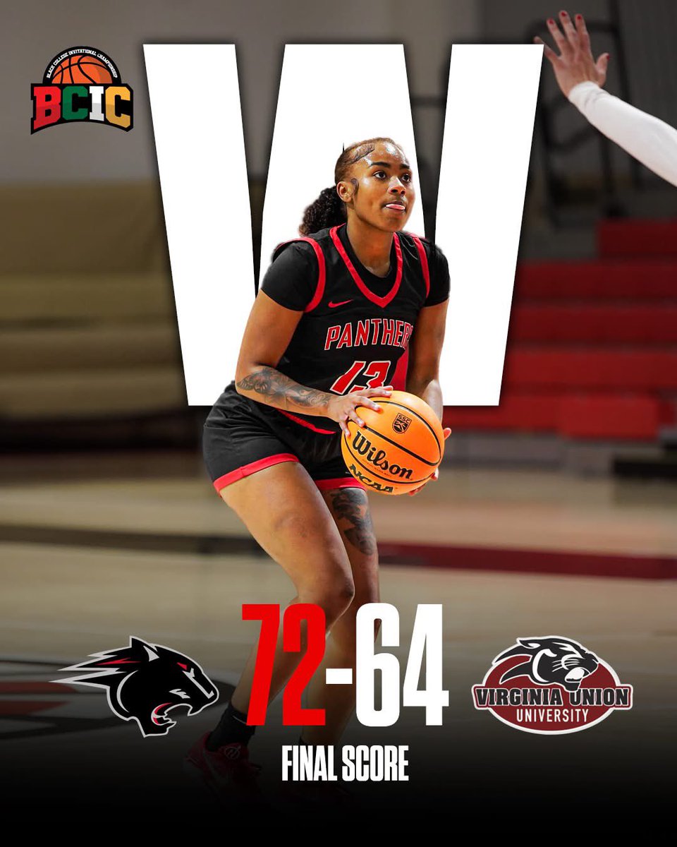Clark Atlanta WBB ๐ (@clarkatlantawbb) on Twitter photo ๐๐๐๐๐. ๐๐๐. ๐๐๐๐! ๐๐พ
Atreonia Garner led all scorers with 18 points to help the Panthers advance in the inaugural Black College Invitational Championship! Clark Atlanta will play the winner of JCSU/Livingstone on Saturdayโผ๏ธ
#GoPanthers๐พ | #StrictlyBusiness ๐๐๐๐๐. ๐๐๐. ๐๐๐๐! ๐๐พ
Atreonia Garner led all scorers with 18 points to help the Panthers advance in the inaugural Black College Invitational Championship! Clark Atlanta will play the winner of JCSU/Livingstone on Saturdayโผ๏ธ
#GoPanthers๐พ | #StrictlyBusiness