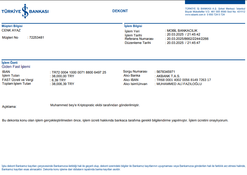 Muhammed kardeşimin 38.000 TL kredi kartı borcu gönderdilmiştir.

Bu gece 2 kişiye daha göndericem. Sadece bu gönderiyi begen ve DM kutunu kontrol et.