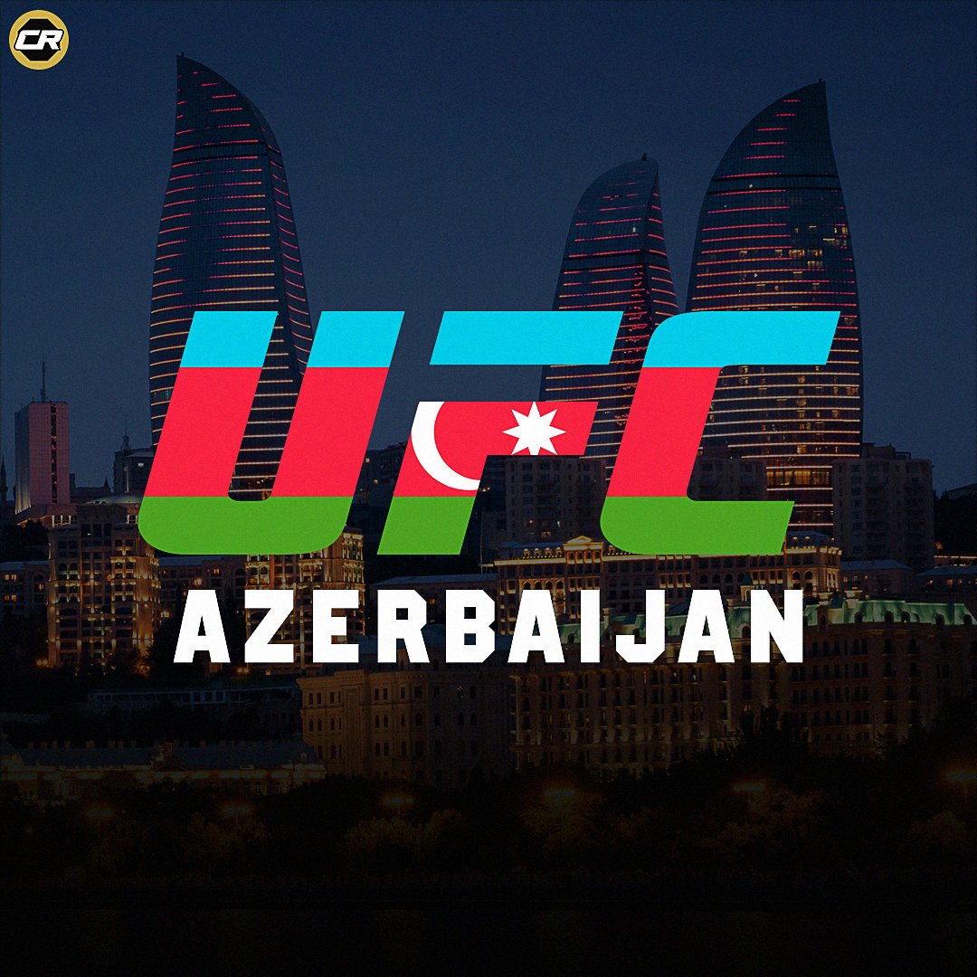 Championship Rounds (@champrds) on Twitter photo 🚨 The UFC is close to finalizing an event in Azerbaijan in June later this year 🇦🇿
(per <a href="/arielhelwani/">Ariel Helwani</a>) #UFC #MMA 🚨 The UFC is close to finalizing an event in Azerbaijan in June later this year 🇦🇿
(per <a href="/arielhelwani/">Ariel Helwani</a>) #UFC #MMA
