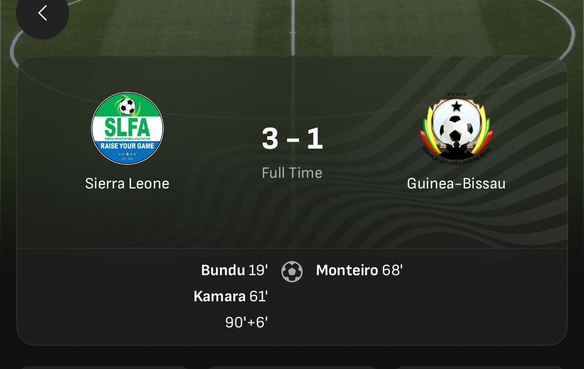 As they desperately suffer from a striker crisis, Arsenal should immediately sign <a href="/SierraLeone/">Follow Me</a>’s goal-scoring maestro, Musa Noah Kamara aka Musa Tombo. Congrats Leone Stars. Coach Mohamed Kallon I never doubted you for a sec. May this last for years to come.