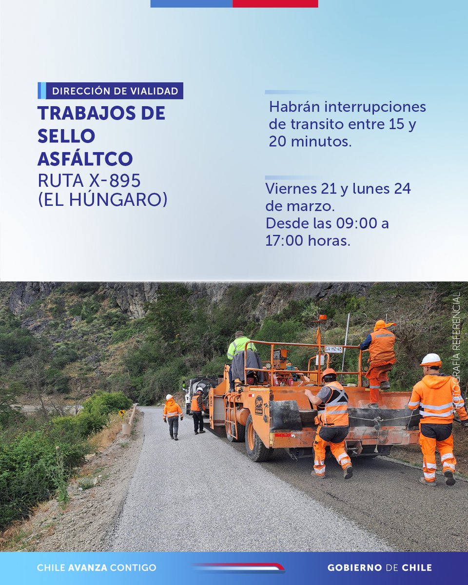 MOPAysen's tweet photo. ⚠️ Atención
#VialidadMOP informa de los trabajos que se realizarán en la comuna de Cochrane en los próximos días.

🚙 Recuerda planificar tu viaje y conducir con precaución.

👷👷‍♀️💪 #ChileAvanzaContigo #MopAysén #MopBuenVecino #MopChile https://t.co/qxp5OqhI6S