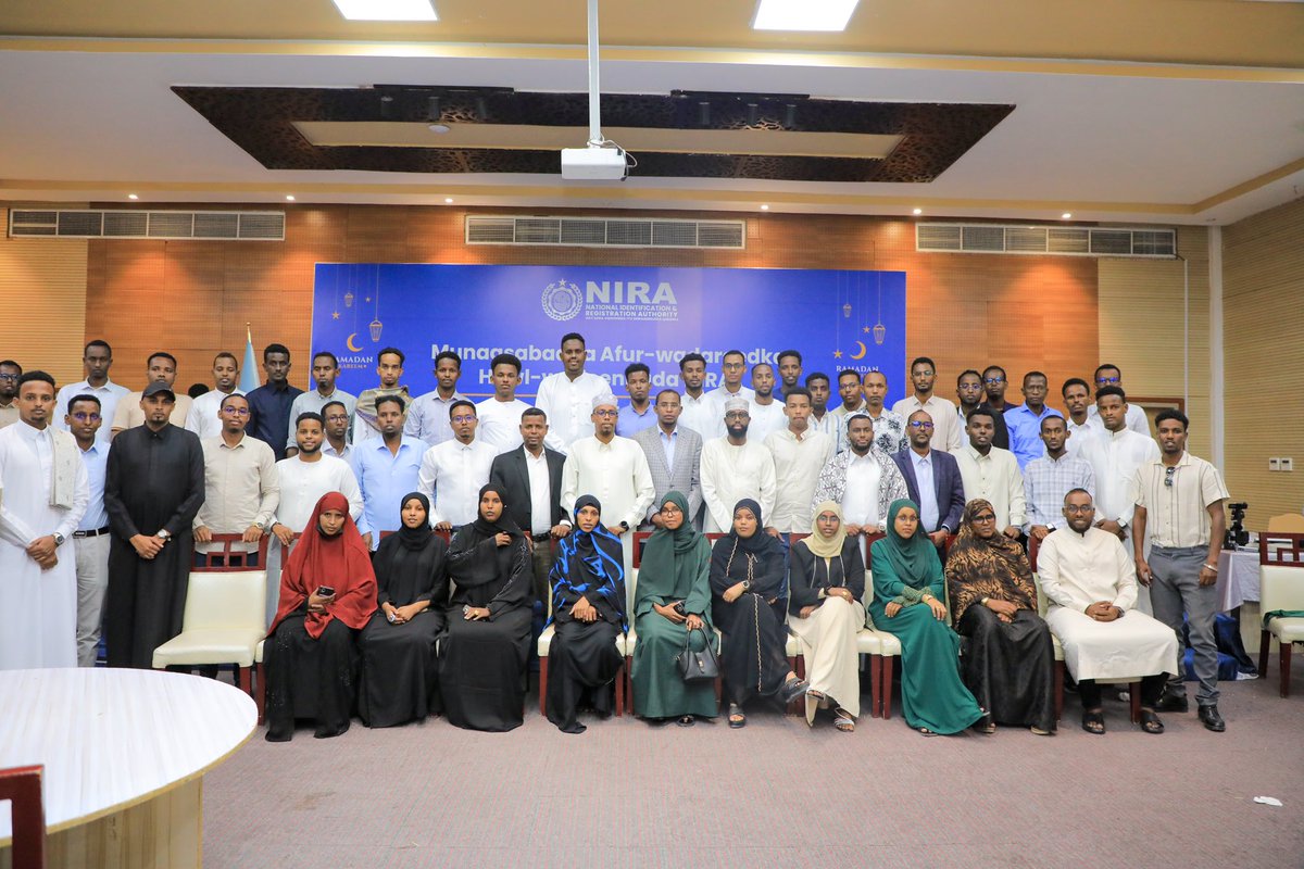 It was our pleasure to host an Iftar for NIRA staff, appreciating their dedication as we prepare for the nationwide mass registration campaign to ensure every Somali citizen is reached with integrity and professionalism. #Somalia #ID4All