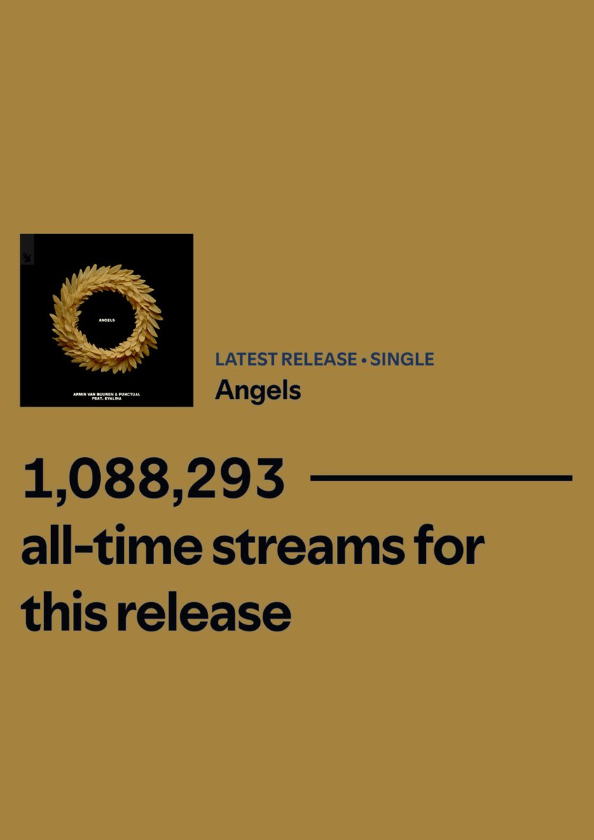 EVALINA (@officialevalina) on Twitter photo 1 million streams on "Angels" in less than a week 🥹 speechless, thanks so much everyone for listening, feeling all the love ❤️🪽 <a href="/arminvanbuuren/">Armin van Buuren</a>
+ by popular demand, the VIP mix is also now available to listen to on all platforms, go check it out🤍🪽
#asot#trance#newmusic 1 million streams on "Angels" in less than a week 🥹 speechless, thanks so much everyone for listening, feeling all the love ❤️🪽 <a href="/arminvanbuuren/">Armin van Buuren</a>
+ by popular demand, the VIP mix is also now available to listen to on all platforms, go check it out🤍🪽
#asot#trance#newmusic