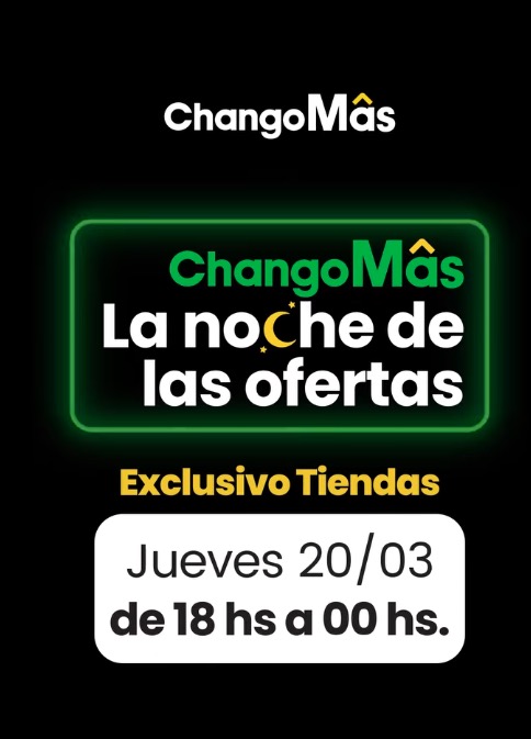 PromosAR's tweet image. La noche de las ofertas en ChangoMas

Hoy jueves 20/3 de 18hs a 00 hs
MIra todos los descuentos en este link:
online.fliphtml5.com/raecq/nmcw/#p=1
Exclusivo en tiendas.
#promociones #ofertas