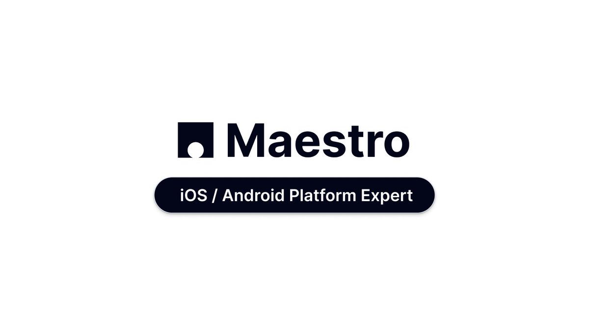 📣 We're actively looking for an Mobile platform engineer to join the team 📣

At <a href="/mobile__dev/">MOVED TO: @maestro__dev</a>, we're building the future of automated testing and QA.

Maestro - our next-gen testing platform for Mobile and Web - has already been adopted at companies like Meta, Uber, Stripe,