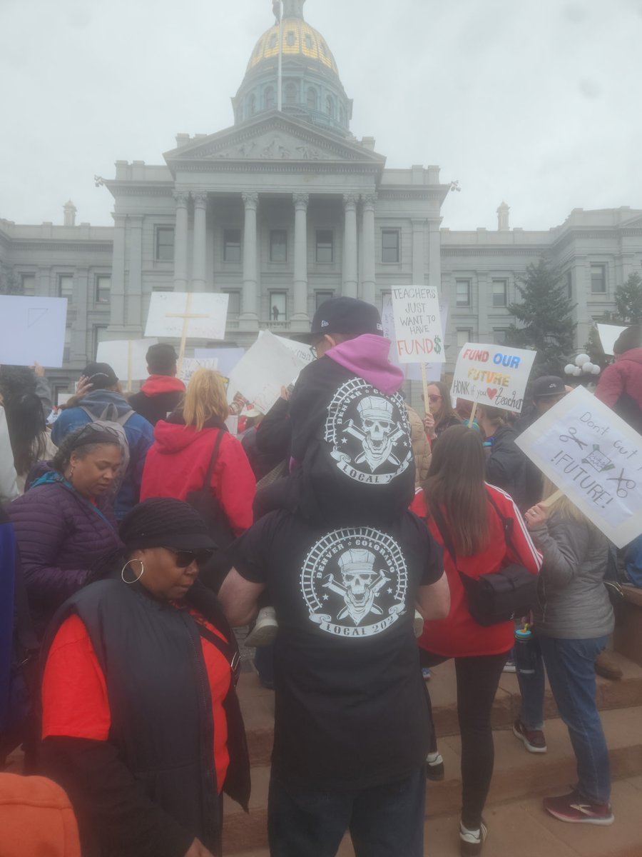 SMARTLocal202's tweet image. SMART-TD Railroad Workers stand with Colroad teachers at @ColoradoEA "Red for Ed" rally in Denver.  #RedforEd #Teachers @smartunionworks @SMARTunionTD @AFLCIOCO
