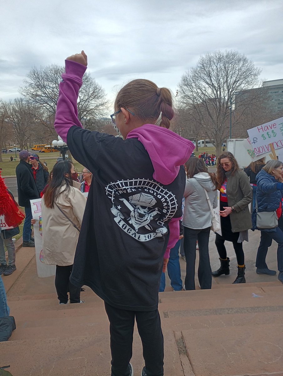 SMARTLocal202's tweet image. SMART-TD Railroad Workers stand with Colroad teachers at @ColoradoEA "Red for Ed" rally in Denver.  #RedforEd #Teachers @smartunionworks @SMARTunionTD @AFLCIOCO