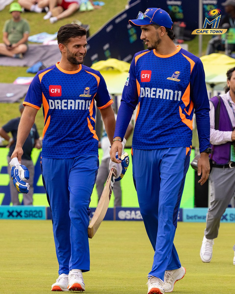 𝐁𝐫𝐨𝐭𝐡𝐞𝐫𝐬 in blue! 💙🤩

#MICapeTown #OneFamily | Azmatullah Omarzai | Sediqullah Atal