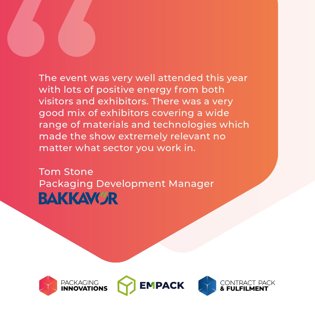 Tom Stone, Packaging Development Manager at Bakkavor, shared his insights on why this event is a must-attend for all packaging professionals, both as a speaker and attendee.

Register your interest now to join the action in 2026: bit.ly/4d8YmF7