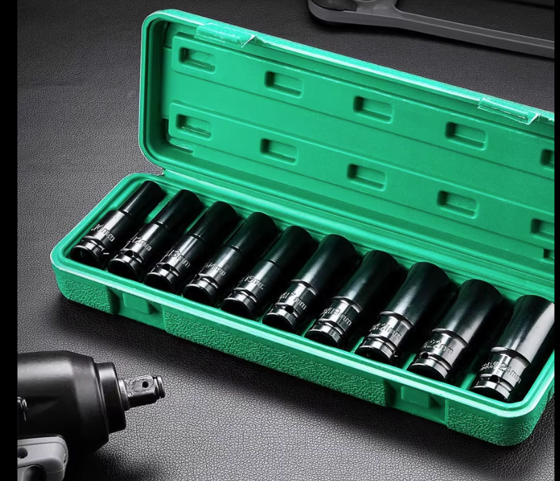 AutoShipWorld's tweet photo. Upgrade your toolbox with the 10-Piece 1/2" Impact Socket Set! Built tough for heavy-duty jobs, these durable sockets deliver precision and power for automotive and mechanical work. A must-have for any DIYer or pro! 
🛒 Grab yours now: 
#ToolboxEssentials #MechanicTools #DIYProj https://t.co/mTcUtbddWj