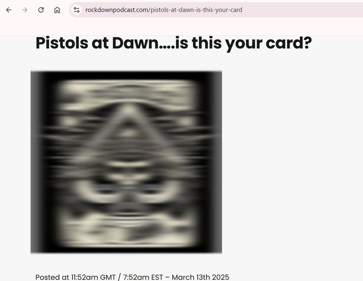 5 hours prior to recording of a recent episode of the show with the lead singer of <a href="/_PistolsAtDawn_/">Pistols At Dawn</a>  - we posted to rockdownpodcast.com which playing card he would pick - here are the trick portions of the show - how do you think we did it?
youtube.com/watch?v=8CNQpY…