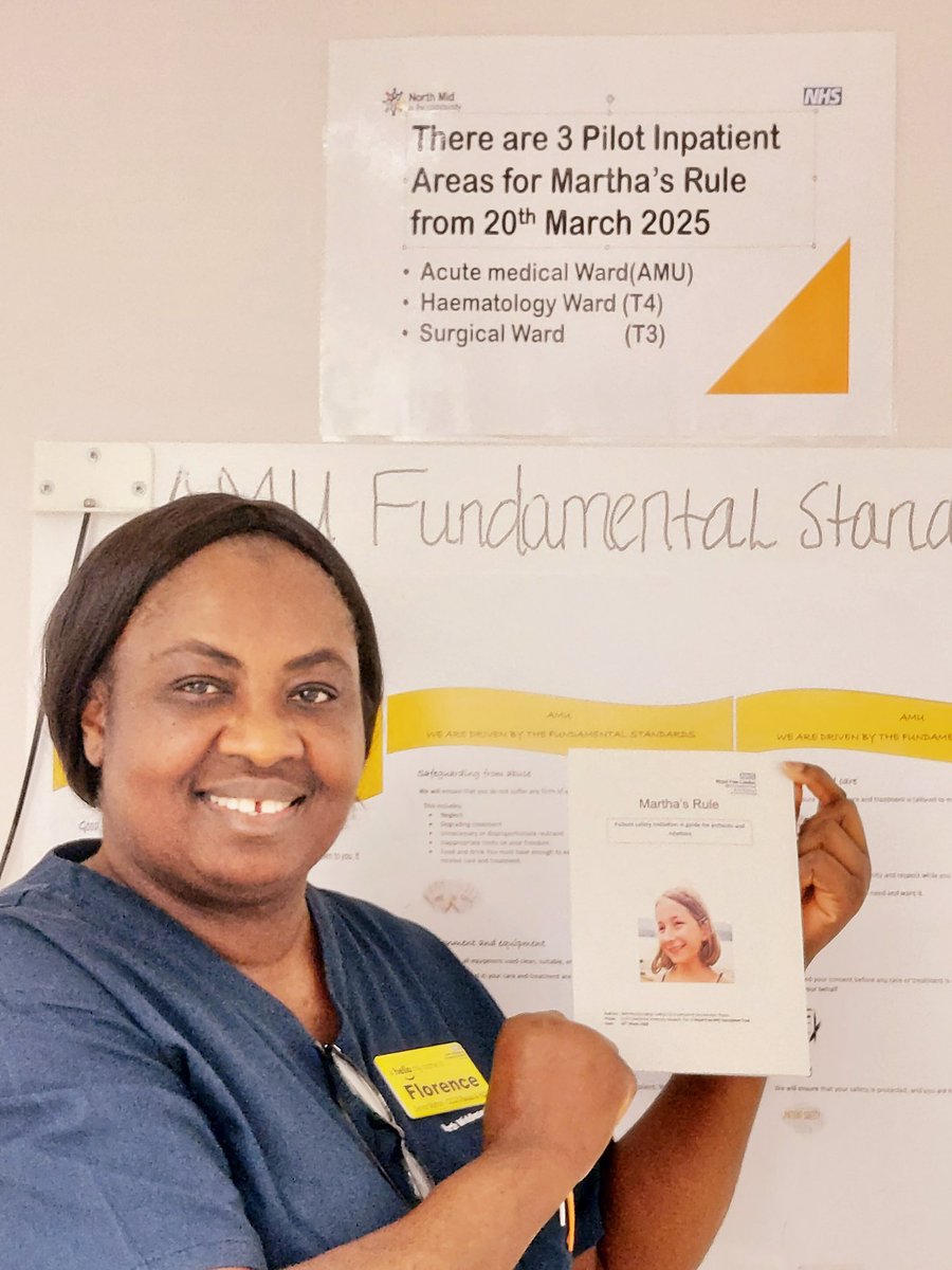 What an incredible day- Royal free-Northmid have started the new journey with Martha's Rule. Thanks to everyone who worked hard to bring this patient safety initiative to live