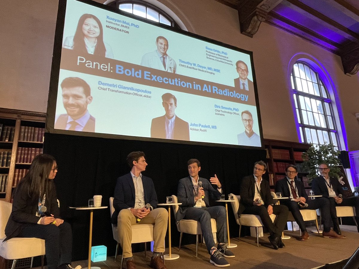 ⭐ Our final panel, Bold Execution in AI Radiology, discussed innovative strategies setting new standards in the field, along with key concerns in AI. A big thank you to Sasa Grbic, Timothy Deyer, Demetri Giannikopoulos, John Paulett, and Dirk Smeets! 🙌 #BMEII2025