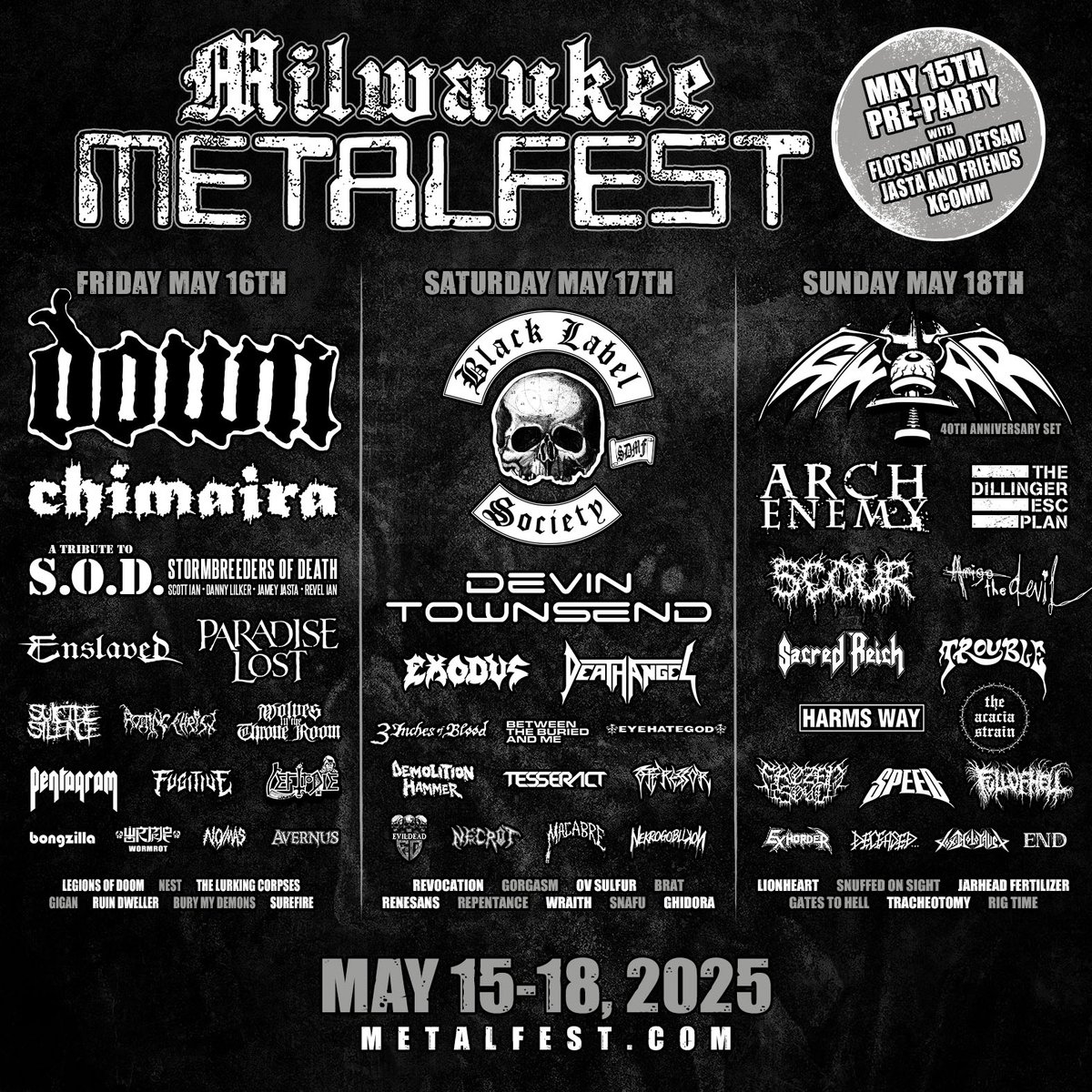 Headed to @MKEMetalFeston May 18th! Who's gonna be there? Grab your tix via therave.com/metalfest &amp; we'll see you there🔥

Get tickets for our #NorthAmericanTour: archenemy.live
Pre-order our new album #BloodDynasty: blood-dynasty.com

#archenemy #mkemetalfest