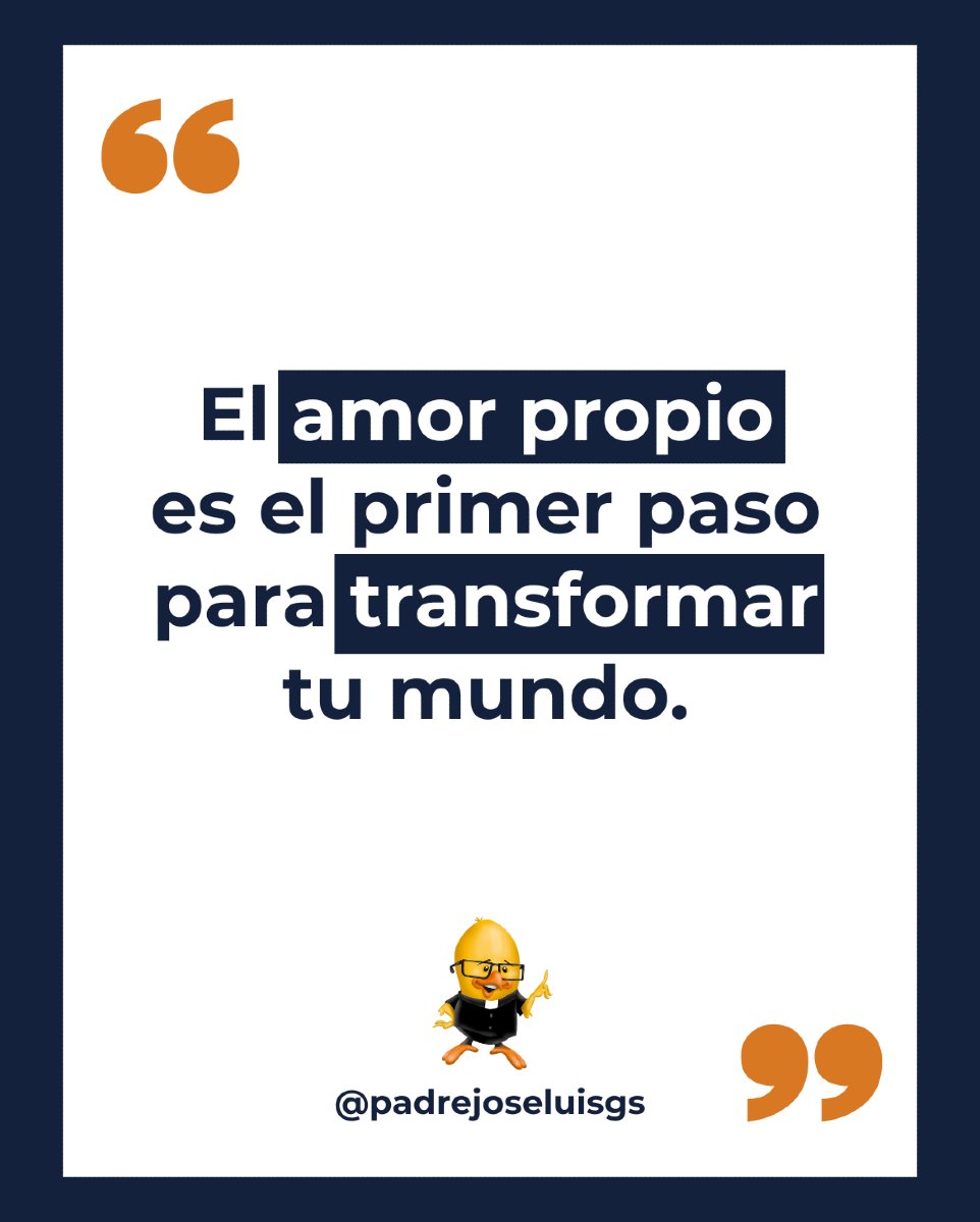 PadreJoseLuisGS's tweet photo. Cuando te amas, todo cambia. Tu forma de ver la vida, de amar a los demás y de aceptar los planes de Dios. ❤️✨
#AmorPropio #TransformaTuMundo #padrepollo https://t.co/Rm0nKAkZuM