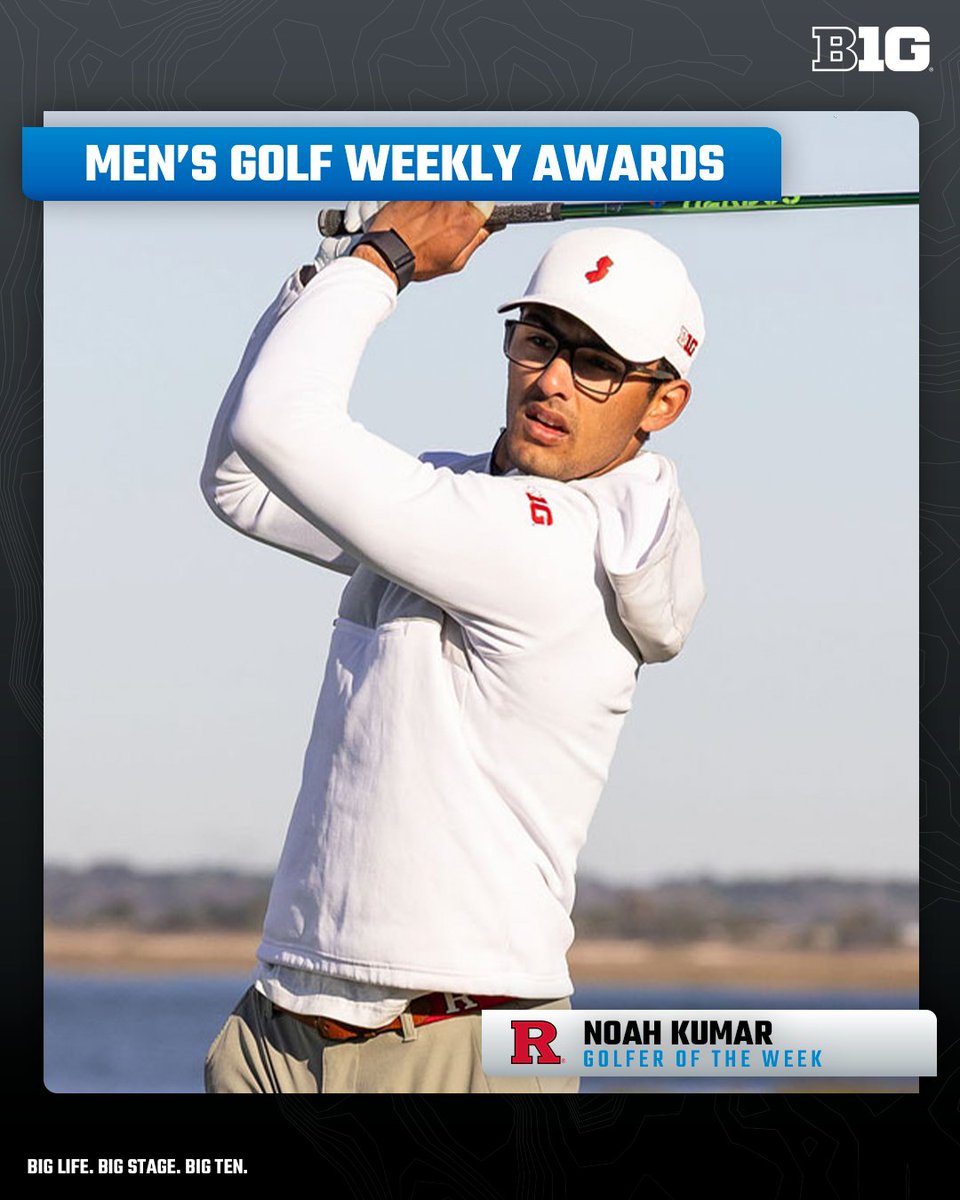 Big Ten Conference (@bigten) on Twitter photo ⛳️ Your Men's Golfer of the Week is Noah Kumar of <a href="/RUMensGolf/">Rutgers Mens Golf</a>!
🔗 bit.ly/4ioeHJe
#B1GMGolf ⛳️ Your Men's Golfer of the Week is Noah Kumar of <a href="/RUMensGolf/">Rutgers Mens Golf</a>!
🔗 bit.ly/4ioeHJe
#B1GMGolf