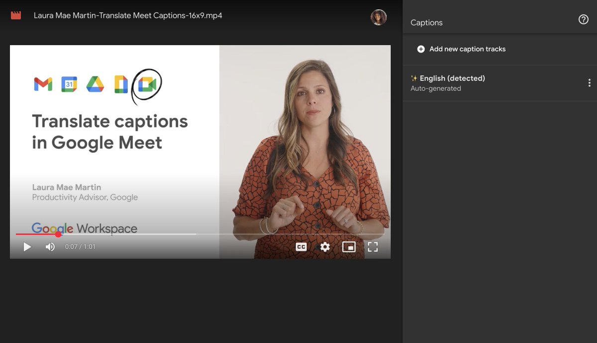 Gone are the days of manually creating captions for every video. Get auto-generated captions and transcripts in #GoogleDrive. 👉 goo.gle/4imBoxw