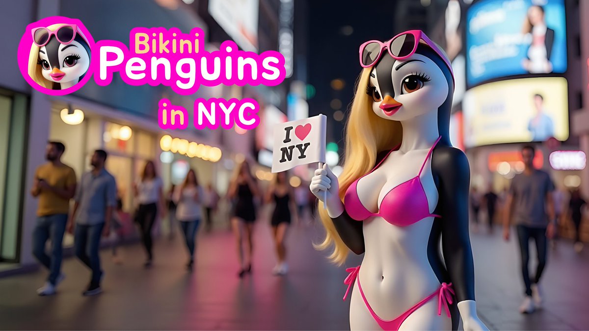 BikiniPenguins's tweet photo. Bikini Penguins are making a BIG SCENE in the BIG APPLE for the Digital Asset Summit 2025. Want to join a side event with us? We're doing something special here 👉 https://t.co/CRDeO7jFRH

Check us out at https://t.co/OJEaHqsmTT 👙🐧

BUY $BPN

#BikiniPenguins #NYC #NewYork #CryptoQueen #Memecoin #BPN