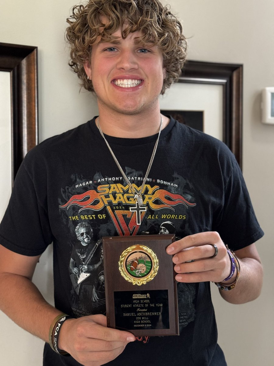 In typical Sam fashion, he sent me a picture of this plaque from school earlier this week without any explanation. I still don’t have a lot of information, but after learning a bit about it from his coach, I’m completely honored that he was a finalist for the Bronko Nagurski High