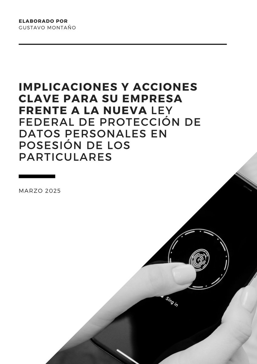 🚨 ALERTA: ¡La nueva Ley de Protección de Datos se acaba de aprobar!
¿Listo para los cambios y las nuevas exigencias?
Descubre en este documento qué debe hacer tu empresa para cumplir y evitar riesgos: gustavomontano.net/lfpdppp-2025-i…
#ProtecciónDeDatos #Compliance #LFPDPPP #Privacidad