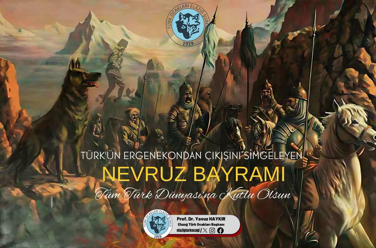 Türk'ün Ergenekon'dan çıkışının sembolü olan Nevruz(Ergenekon) Bayramı tüm Türk Dünyasına kutlu olsun.
<a href="/turkocaklari/">Türk Ocakları 🇹🇷</a> 
<a href="/YavuzHaykir/">Yavuz Haykır</a>