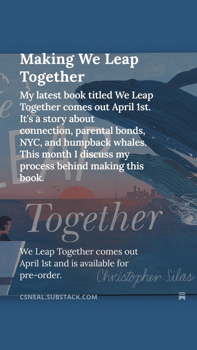 Christopher Silas Neal (@csneal) on Twitter photo In my latest Newsletter I discuss my process behind We Leap Together: csneal.substack.com/p/making-we-le…
<a href="/randomhousekids/">Random House Children's Books</a> In my latest Newsletter I discuss my process behind We Leap Together: csneal.substack.com/p/making-we-le…
<a href="/randomhousekids/">Random House Children's Books</a>