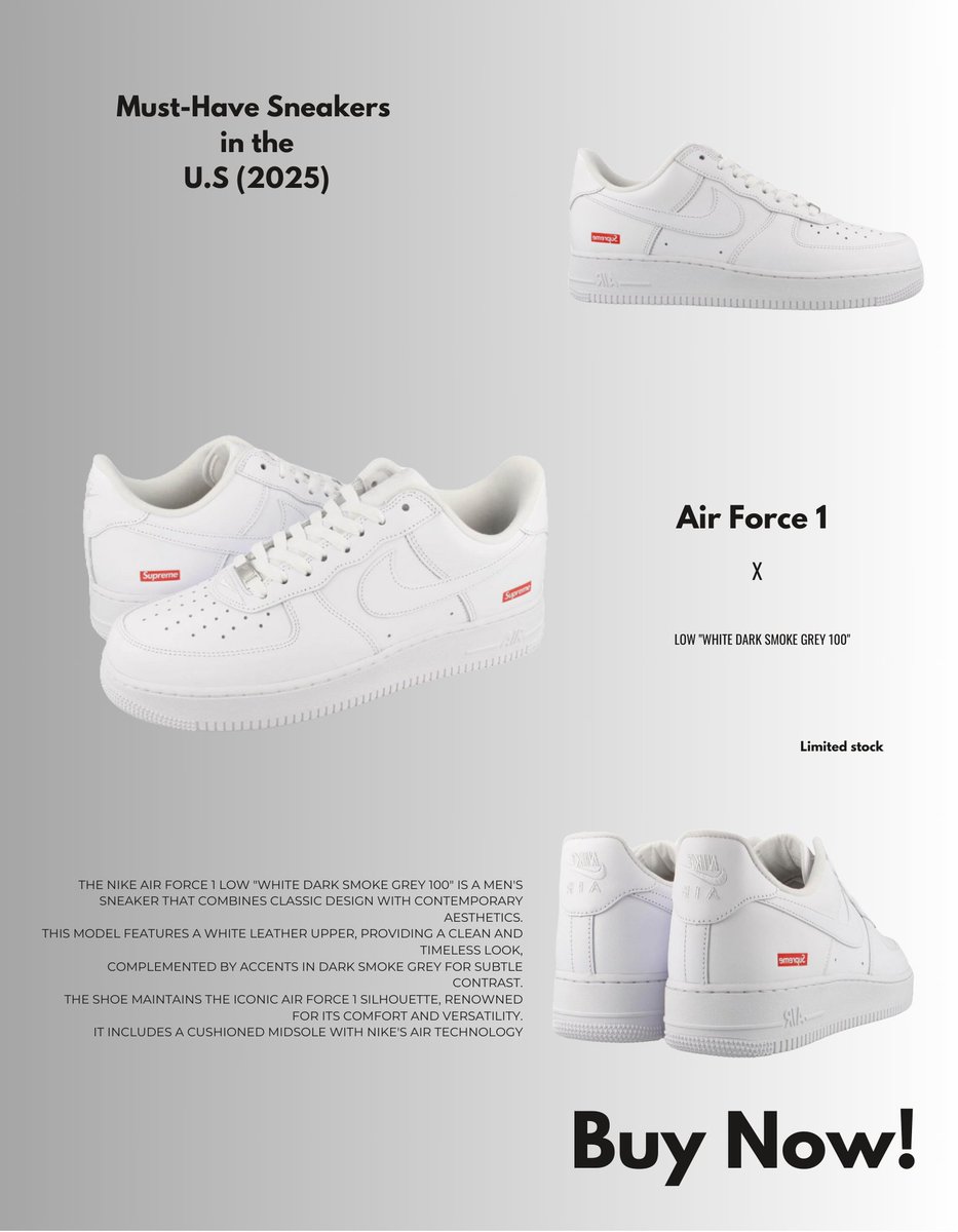LegacyAirForce's tweet photo. Air Force 1 Low Supreme "White" | Limited Stock – Buy Now Before It's Gone!

🛒 Shop now: https://t.co/9Q76A3LHmE

#SupremeAF1
#AirForce1Supreme
#AF1Collectors
#NikeStreetwear
#SneakerheadUSA
#HypebeastStyle
#StreetwearFashion
#SupremeNewYork
#KicksOnFeetUSA https://t.co/dyyw48UPYD