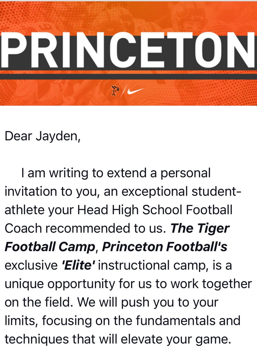 Jayden Holt (@jaydenholt21) on Twitter photo Thank you Princeton for the camp invite!!
<a href="/SVerbit/">Stephen Verbit</a> <a href="/Coach_Mende/">Mike Mendenhall</a> <a href="/PrincetonFTBL/">Princeton Football</a> <a href="/AbsegamiBraveFB/">Absegami Braves Football</a> <a href="/Warren_Smith8/">Coach Smith Jr</a> Thank you Princeton for the camp invite!!
<a href="/SVerbit/">Stephen Verbit</a> <a href="/Coach_Mende/">Mike Mendenhall</a> <a href="/PrincetonFTBL/">Princeton Football</a> <a href="/AbsegamiBraveFB/">Absegami Braves Football</a> <a href="/Warren_Smith8/">Coach Smith Jr</a>