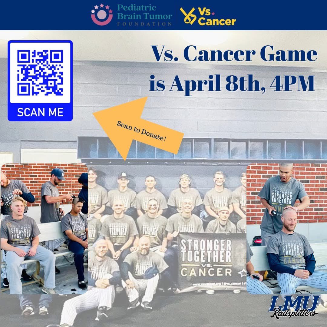 We stand #VsCancer to help kids fighting brain tumors. 💛

Join us for our Vs. Cancer game on April 8th! Let’s make a difference together! #VsCancer

Use our link here: team.curethekids.org/team/637925