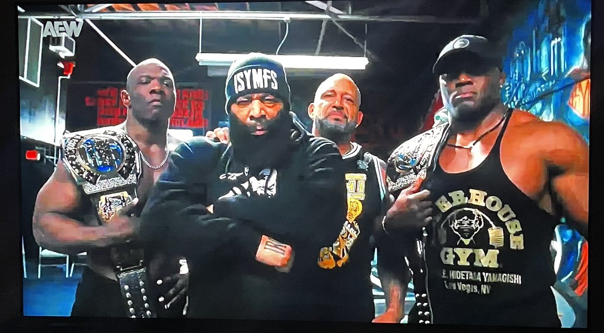MOSportsE's tweet image. Mob shit on my big screen!

#AEWDynamite 

#TheHurtSyndicate

#TheyHurtPeople 

🧨🔥👊💯