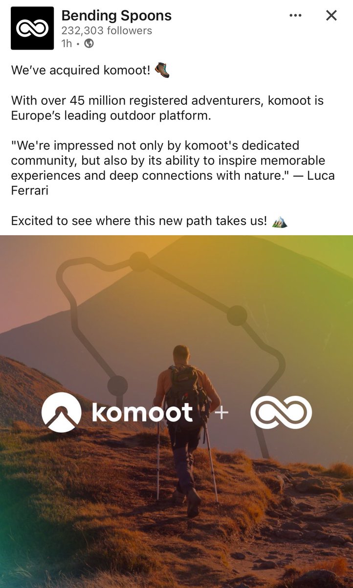 We’ve officially acquired komoot! 😍⛰️