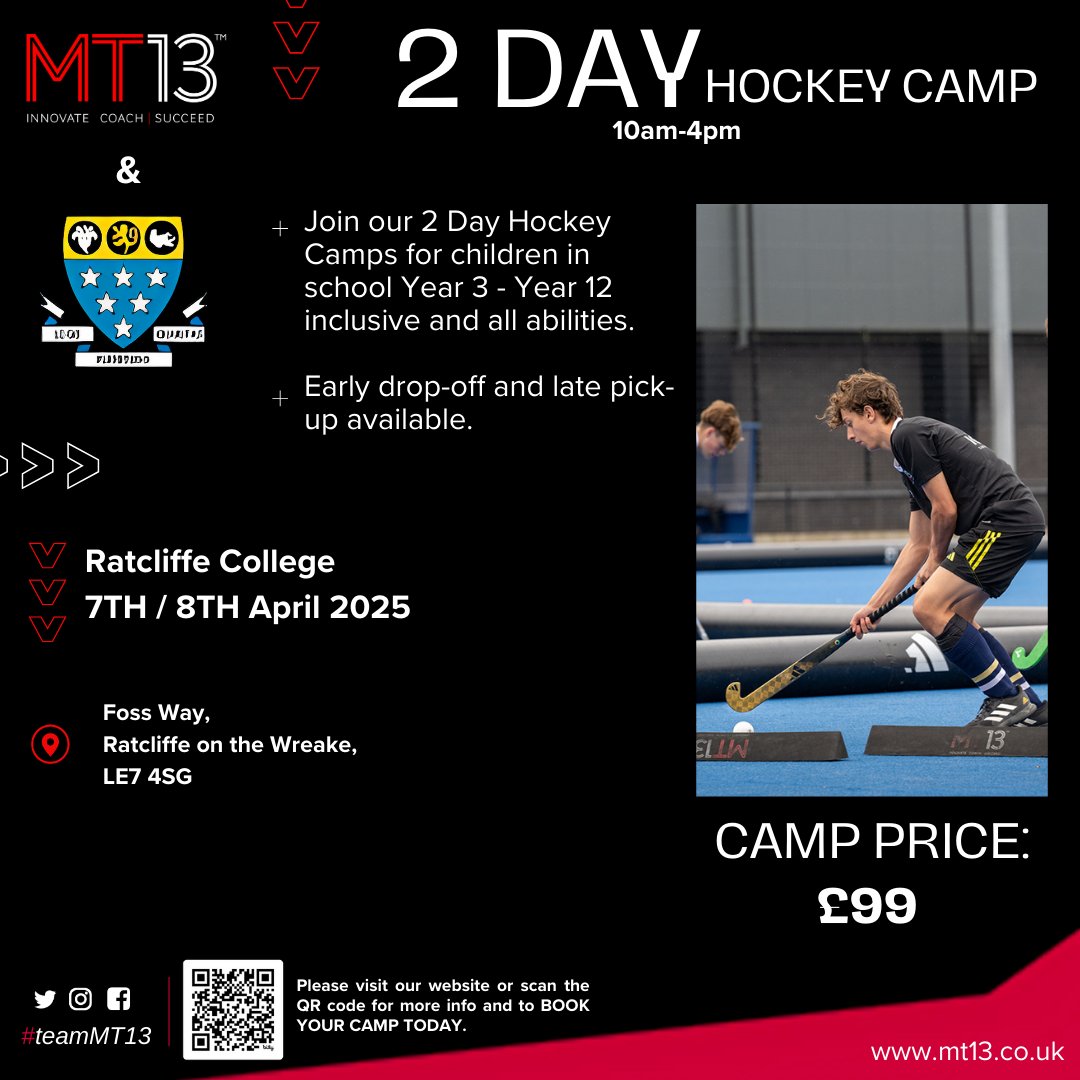 🏑 MT13 EASTER CAMP ALERT! 🏑 IGNITE your hockey skills April 7-8 at Ratcliffe College  during our action-packed 2-day training camp! Limited spots available - book now! #MT13Camps #HockeyTraining #EasterCamp